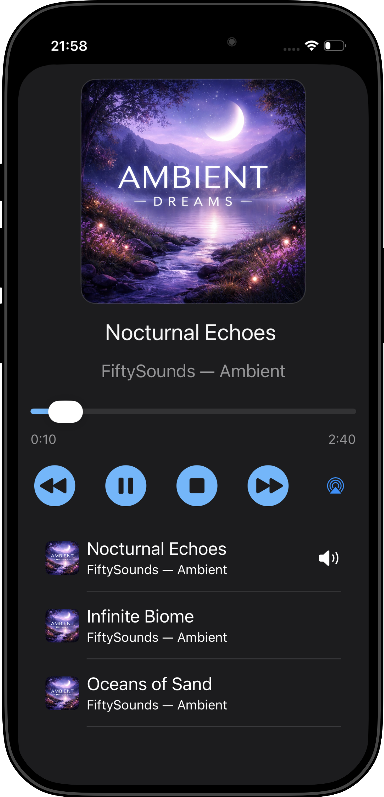Audio format and metadata support in Off-Grid Music Player